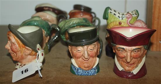 10 Doulton character jugs